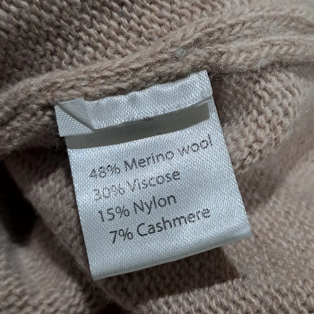 Wool & Cashmere BENEDETTA B. Italy Relaxed Cowl Neck   Sweater - Small - Picture 4 of 11